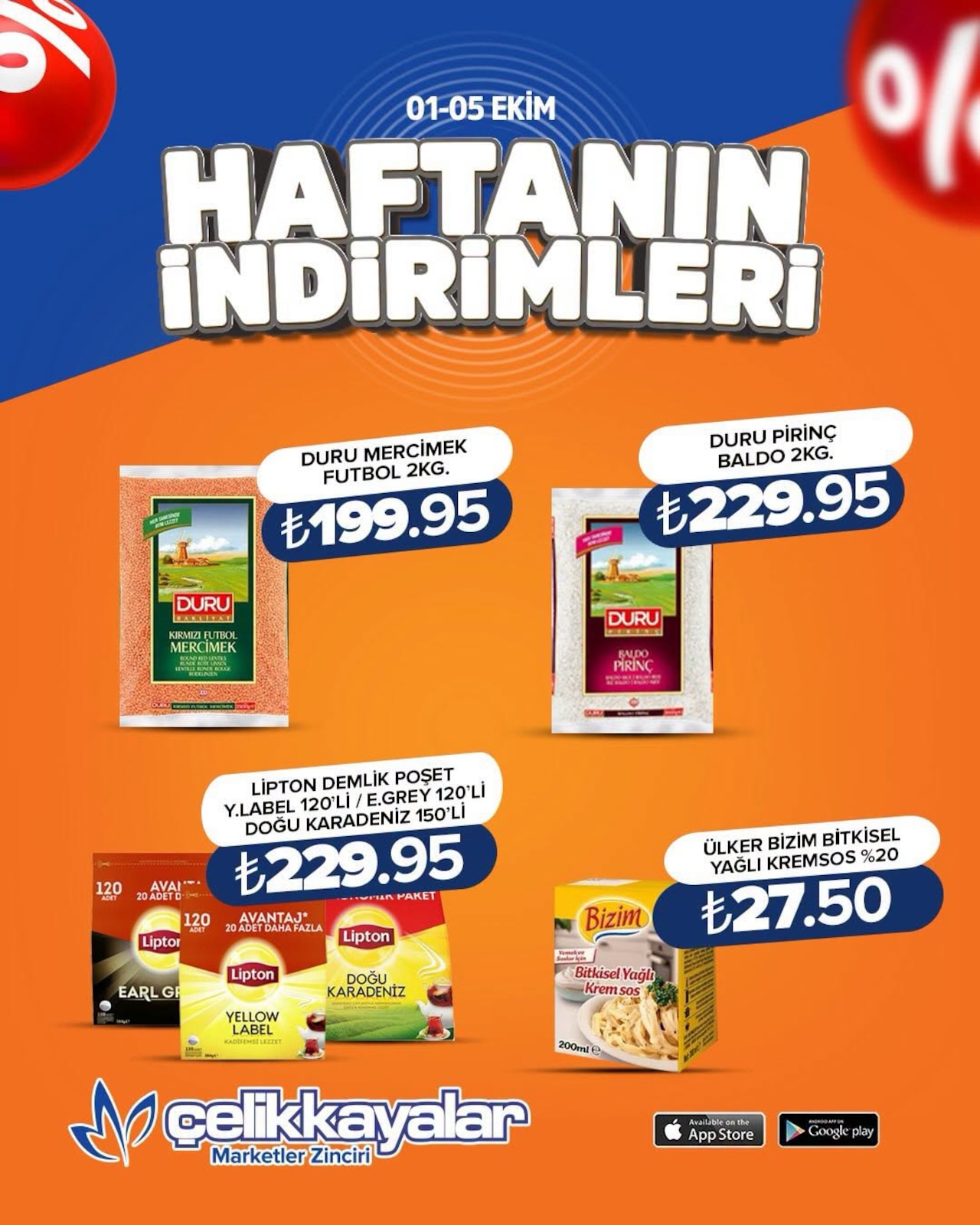 Celikkayalar 1 Ekim 2026 Indirim Brosuru kapağı