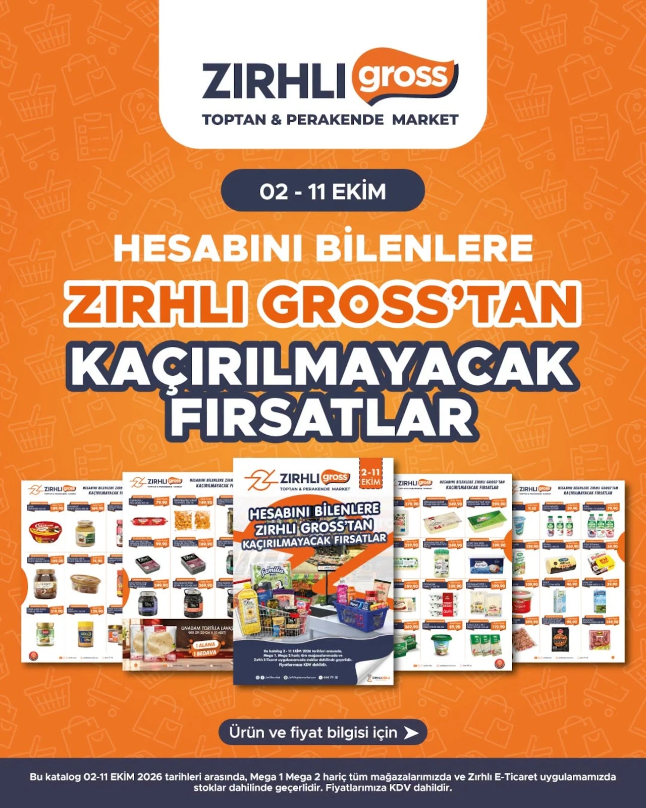Zırhlı Toptan Market - İndirim Broşürü 02 - 11 Ekim 2026 kapağı