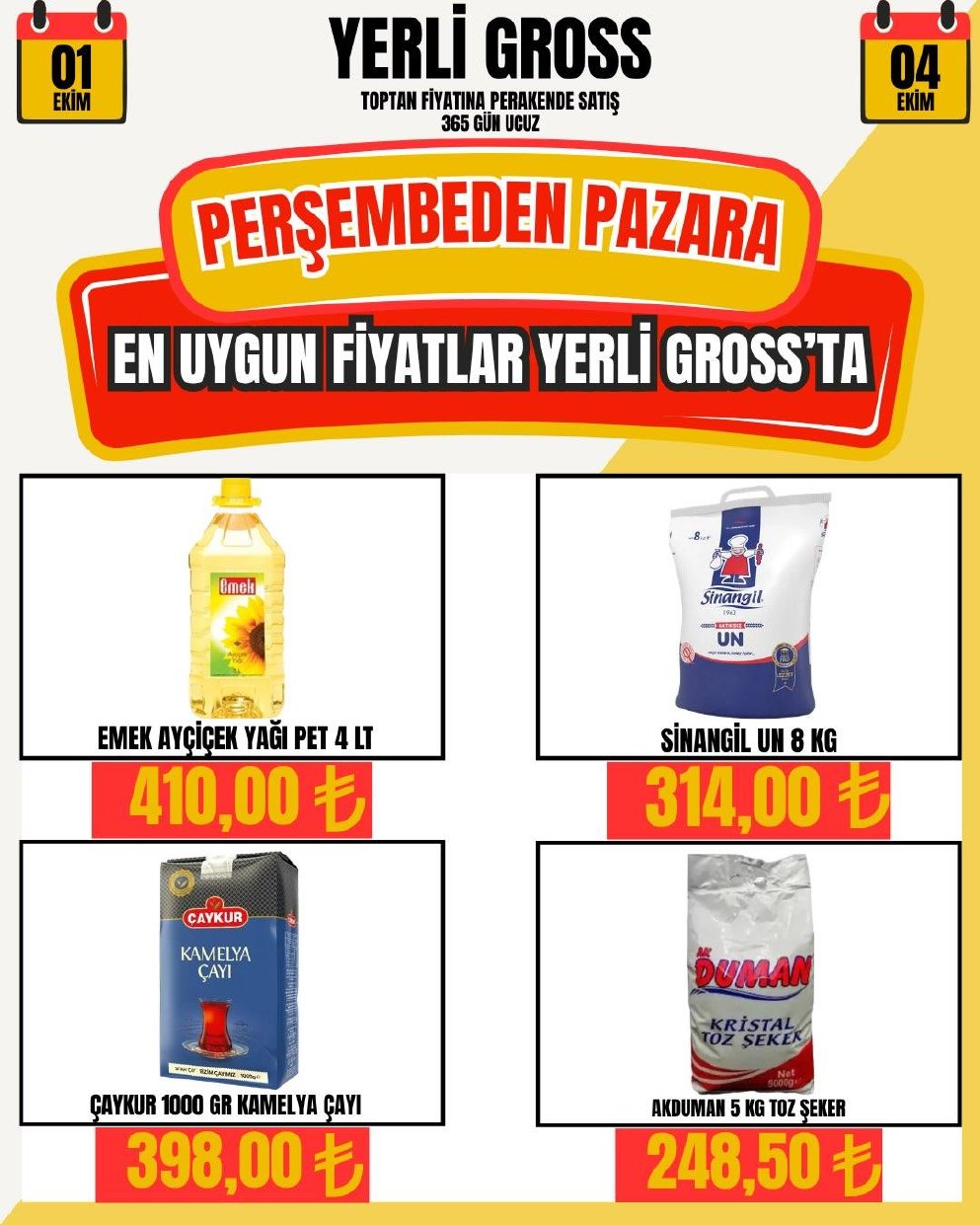 Yerli Gross İndirim Kataloğu kapağı