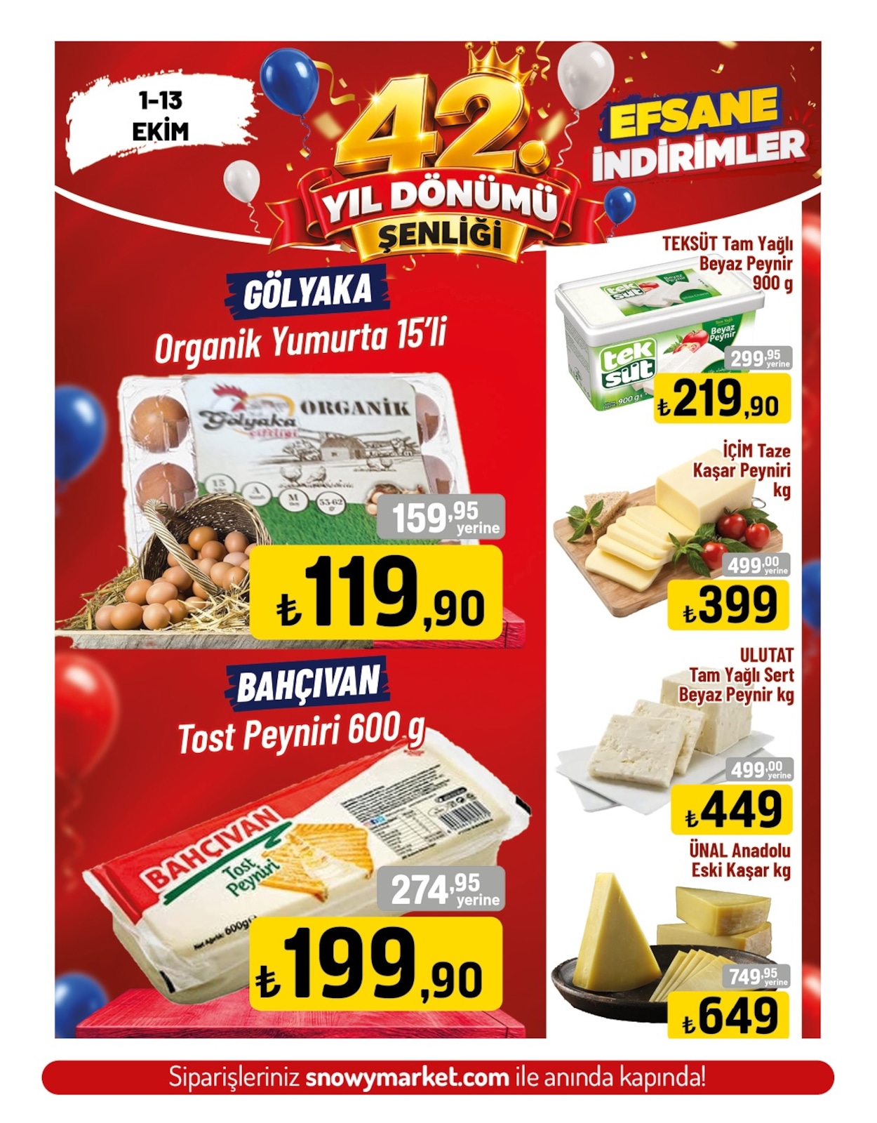 Snowy Market 1 Ekim 2026 Indirim Brosuru kapağı