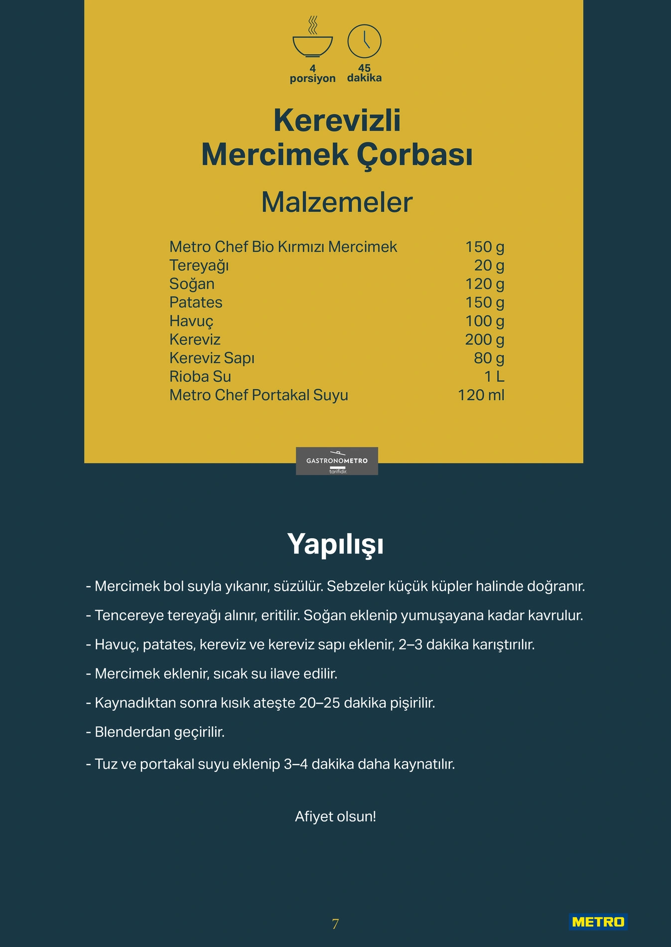 Metro Türkiye - Kurum & İşletme Mutfakları - 7 Eki 2026 - 13 Eki 2026 — 7. sayfa