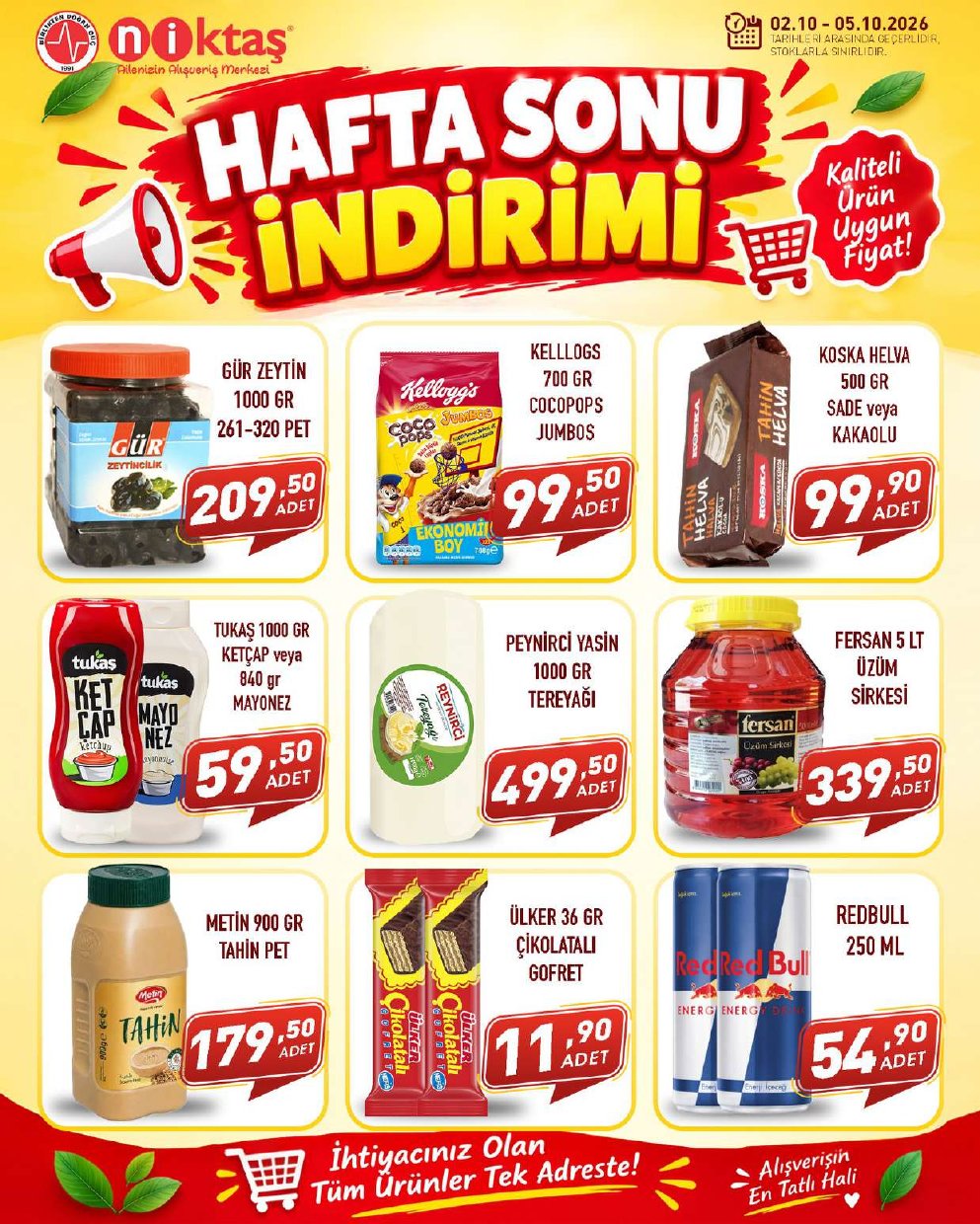 Niktaş Market Hafta Sonu İndirim Kataloğu — 2. sayfa