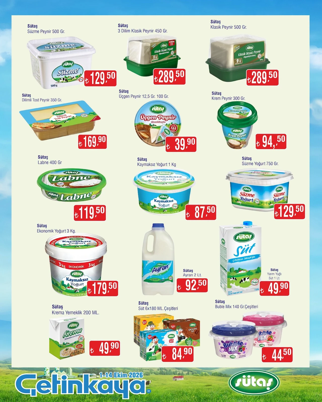 Çetinkaya Market - Mersin-Adana-Gaziantep İndirim Broşürü 01 - 14 Ekim 2026 — 2. sayfa