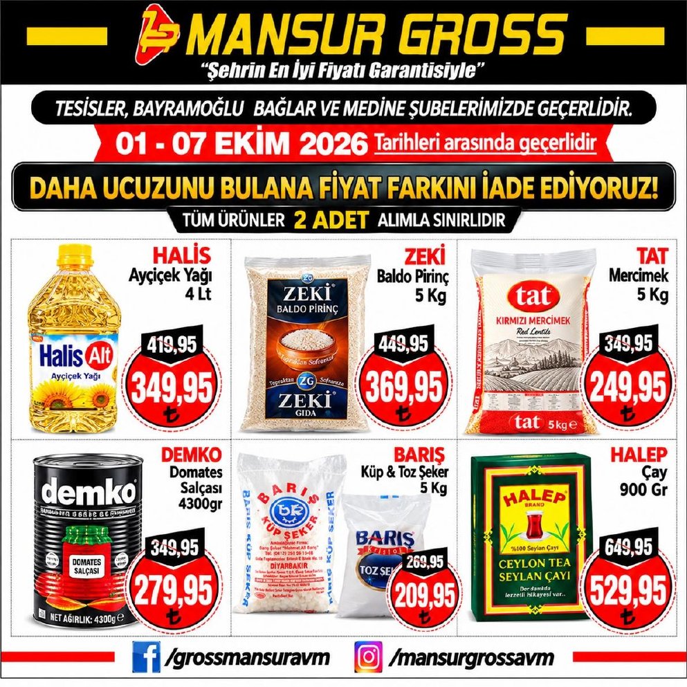Mansur Gross İndirim Kataloğu kapağı