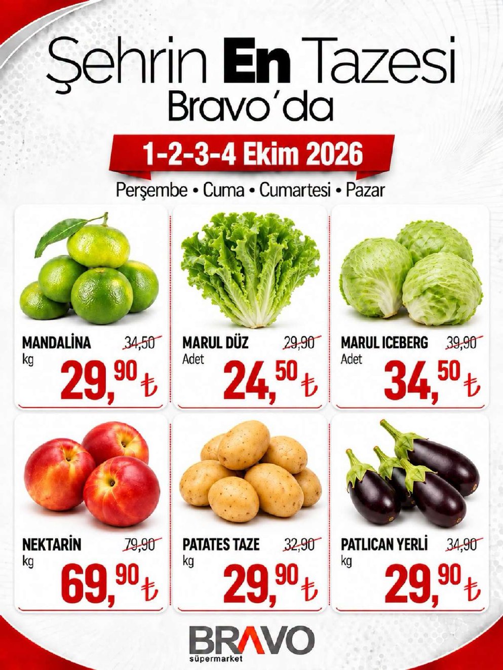 Bravo Süpermarket Manav İndirim Kataloğu kapağı