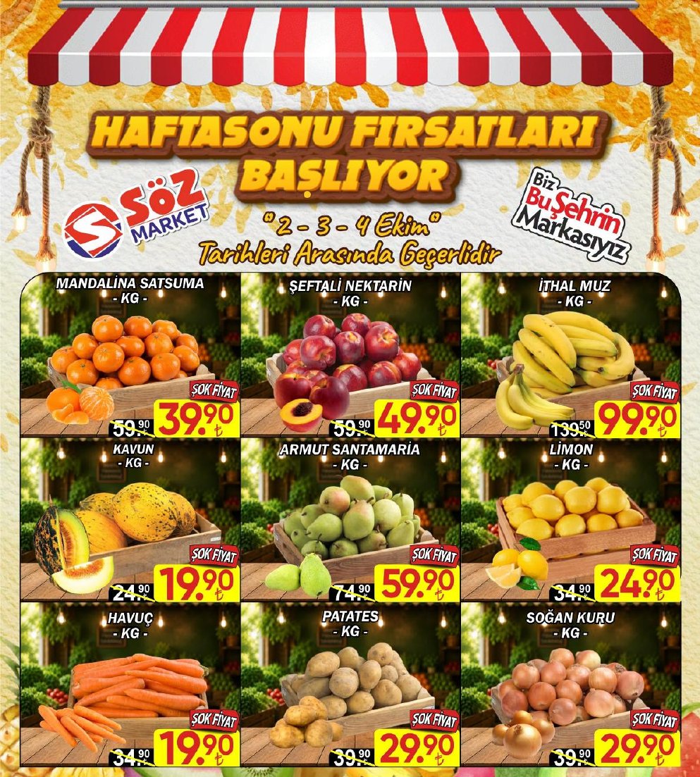 Söz Market İndirim Kataloğu kapağı