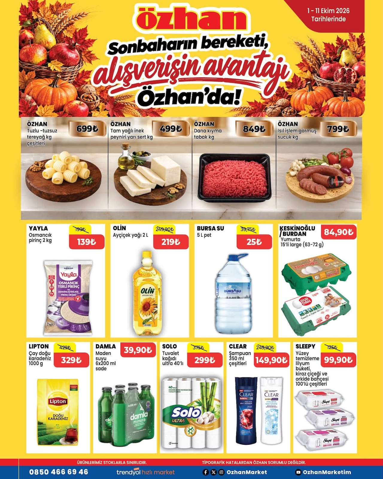 Ozhanmarketlerzinciri 1 Ekim 2026 Indirim Brosuru kapağı