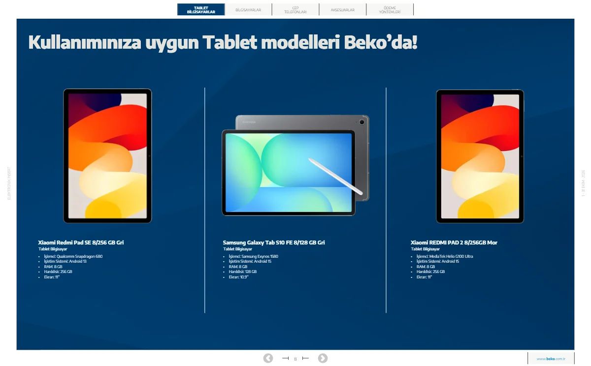 Beko Beko - Elektronik Kataloğu — 8. sayfa