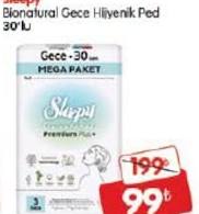 Sleepy Bionatural Gece Hijyenik Ped 30'lu