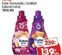 Yumoş Extra Yumuşatıcı Çeşitleri Sakura/Lotus 1008 ML