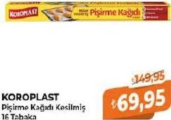 Koroplast Pişirme Kağıdı Kesilmiş 16 Tabaka