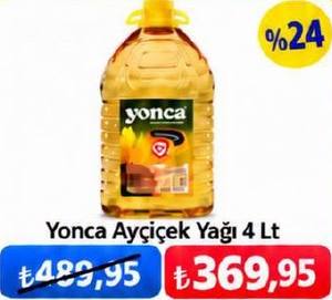 Yonca Ayçiçek Yağı 4 Lt