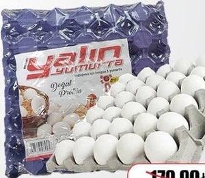 Yalın Yumurta Beyaz Large 30'lu