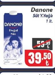 Danone Süt Y.Yağlı 1 lt.