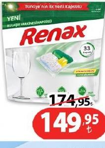 Renax Bulaşık Tableti 33'lü