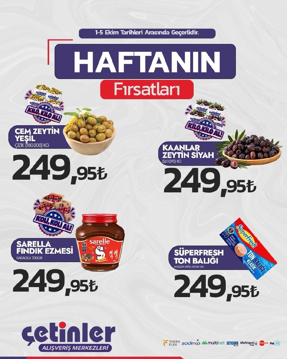 Çetinler Alışveriş Merkezi İndirim Kataloğu kapağı