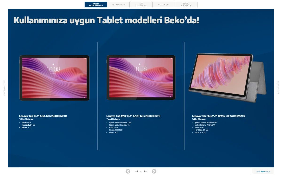 Beko Beko - Elektronik Kataloğu — 6. sayfa