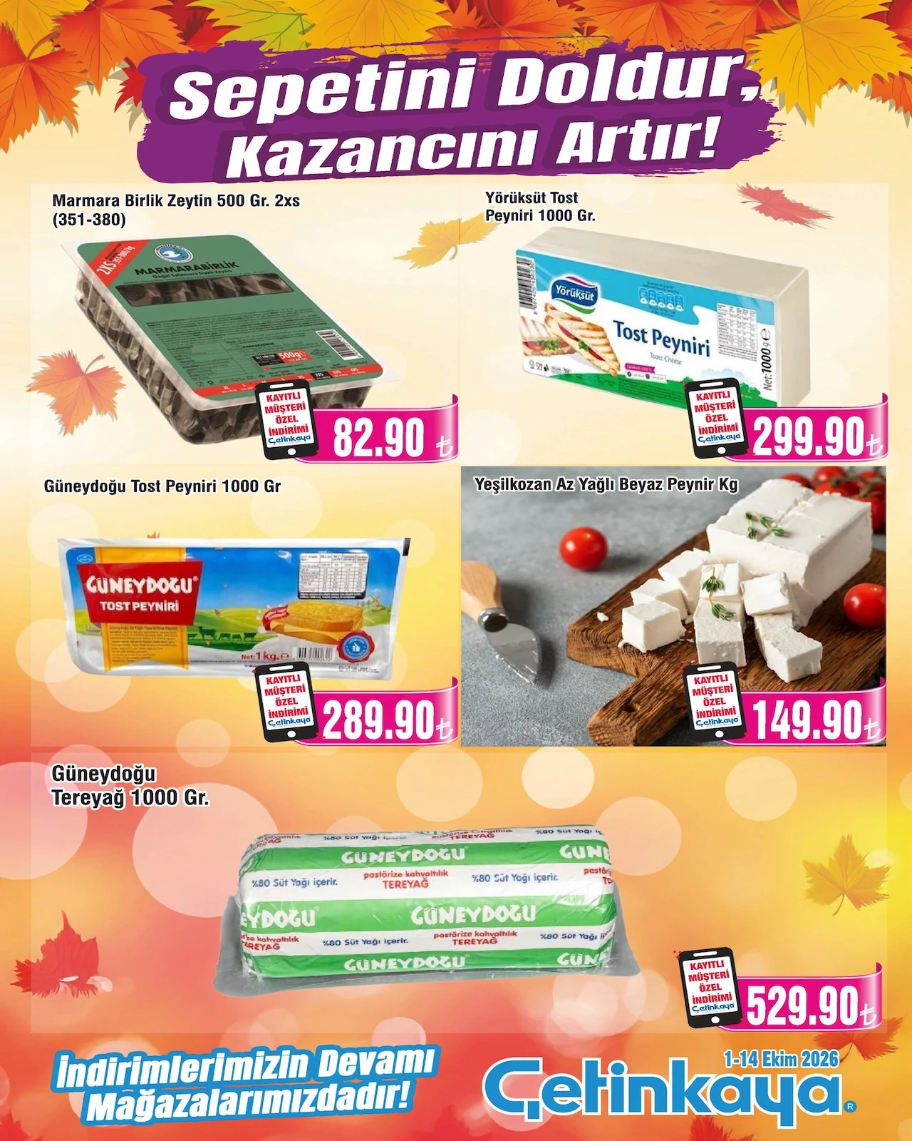 Çetinkaya Market - Mersin-Adana-Gaziantep İndirim Broşürü 01 - 14 Ekim 2026 — 5. sayfa
