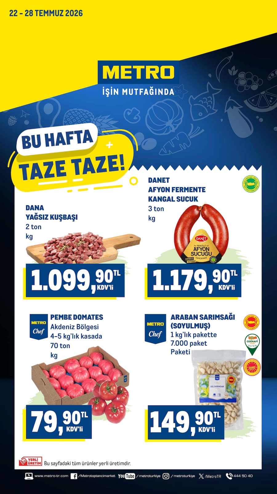 Metro Tr 22 Temmuz 2026 Taze Urunler